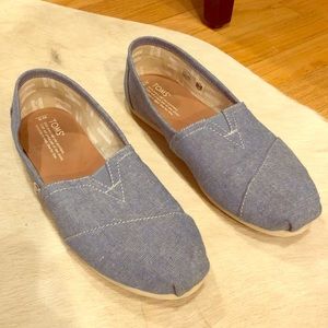TOMS Classic Denim Slip-Ons - Chambray Blue